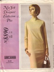 8890 67 L ALDRICH DSGNR SLIM PANEL LS DRESS PATTERN 14 34